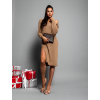 Béžové pletené šaty MINGLE s rozparkem