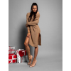 Béžové pletené šaty MINGLE s rozparkem
