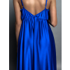 Královsky modré lesklé dlouhé plesové šaty CHRYSANTHE