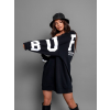 Černá oversize mikina BUFFA s nápisem