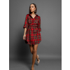 Červené kárované šaty TANSY s opaskem