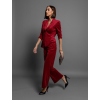 Červený semišový elegantní komplet CONTY