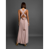 Pudrové elegantní šaty KATIE s vázáním