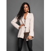 Béžové elegantní sako THANKFUL s kapsami