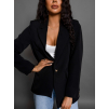 Černé elegantní sako THANKFUL s kapsami
