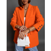 Oranžové elegantní sako THANKFUL s kapsami