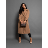 Hnědý dlouhý kabát BEATEOUS s knoflíky