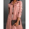 Starorůžový delší kabátek HARLESS se zavazováním