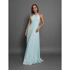 Mentolové dlouhé plesové šaty ADASA