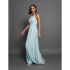 Mentolové dlouhé plesové šaty ADASA