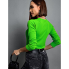 Zelený elegantní top LOCAL s výstřihem