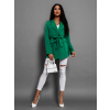 Zelený lehký elegantní kabátek SOLID se zavazováním