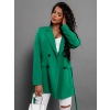 Zelený lehký elegantní kabátek SOLID se zavazováním