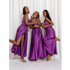 Tmavě fialové elegantní dlouhé šaty FAIRYTALE