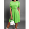 Neonově zelené elegantní šaty ENNS s průstřihy na zádech