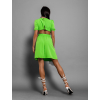 Neonově zelené elegantní šaty ENNS s průstřihy na zádech