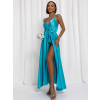 Tmavě tyrkysové elegantní dlouhé šaty FAIRYTALE