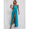 Tmavě tyrkysové elegantní dlouhé šaty FAIRYTALE