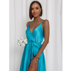 Tmavě tyrkysové elegantní dlouhé šaty FAIRYTALE