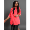Neon růžové elegantní sako THANKFUL s kapsami