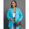 Tyrkysové elegantní sako THANKFUL s kapsami