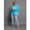 Tyrkysové elegantní sako THANKFUL s kapsami