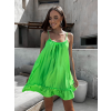 Světle zelené volánkové šaty GLASSY volného střihu