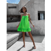 Světle zelené volánkové šaty GLASSY volného střihu