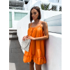 Oranžové volánkové šaty GLASSY volného střihu