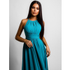 Tyrkysové dlouhé plesové šaty ADASA