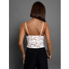 Bílý krajkový crop top SHIRIN