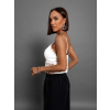 Bílý krajkový crop top SHIRIN