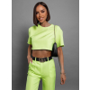 Neonově zelený elegantní dvoudílný komplet CRYLLA