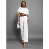 Bílý elegantní dvoudílný komplet CRYLLA