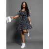 Černé šaty ANTONYA s puntíky