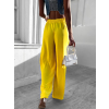 Žluté elegantní kalhoty CORAL s rozšířenými nohavicemi