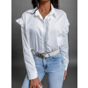 Bílá elegantní košile BACKEY s volánky