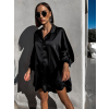 Černá lesklá oversize košile LAPIS