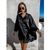 Černá lesklá oversize košile LAPIS