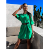Zelené šaty EVERLEE se zavazováním