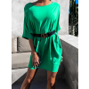 Zelené šaty EVERLEE se zavazováním