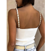 Bílý top CATILO se zlatým řetízkem