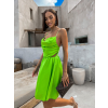 Světle zelené lesklé elegantní šaty JEWELRY s průstřihy