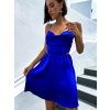 Královsky modré lesklé elegantní šaty JEWELRY s průstřihy