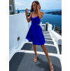 Královsky modré lesklé elegantní šaty JEWELRY s průstřihy