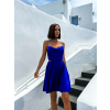 Královsky modré lesklé elegantní šaty JEWELRY s průstřihy