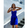 Královsky modré lesklé elegantní šaty JEWELRY s průstřihy