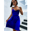 Královsky modré lesklé elegantní šaty JEWELRY s průstřihy