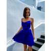 Královsky modré lesklé elegantní šaty JEWELRY s průstřihy