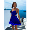 Královsky modré lesklé elegantní šaty JEWELRY s průstřihy